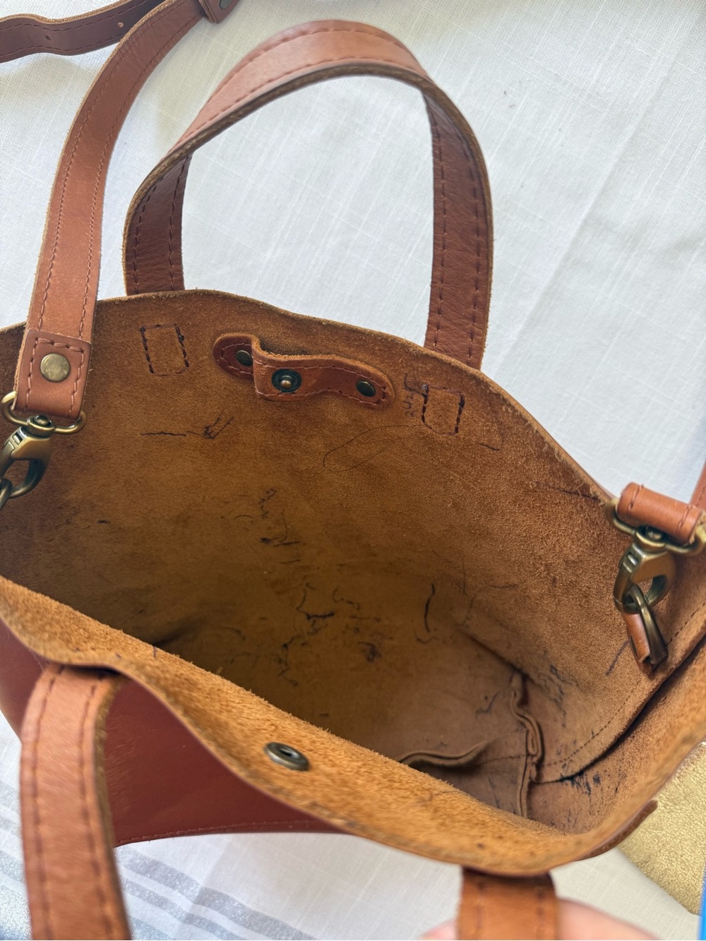 Portland Leather Goods Mini Crossbody Tote HONEY - Picture 10 of 10